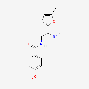 molecular formula C17H22N2O3 B11319200 N-[2-(dimethylamino)-2-(5-methylfuran-2-yl)ethyl]-4-methoxybenzamide 
