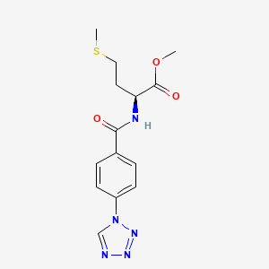 molecular formula C14H17N5O3S B11319207 methyl N-{[4-(1H-tetrazol-1-yl)phenyl]carbonyl}-L-methioninate 