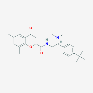 molecular formula C26H32N2O3 B11319240 N-[2-(4-tert-butylphenyl)-2-(dimethylamino)ethyl]-6,8-dimethyl-4-oxo-4H-chromene-2-carboxamide 