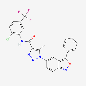 molecular formula C24H15ClF3N5O2 B11319345 N-[2-chloro-5-(trifluoromethyl)phenyl]-5-methyl-1-(3-phenyl-2,1-benzoxazol-5-yl)-1H-1,2,3-triazole-4-carboxamide 
