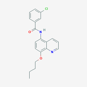 molecular formula C20H19ClN2O2 B11319432 N-(8-butoxyquinolin-5-yl)-3-chlorobenzamide 