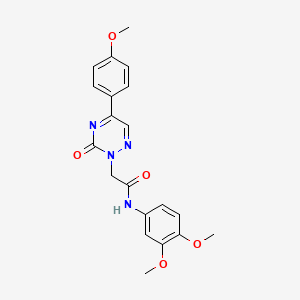 molecular formula C20H20N4O5 B11319733 N-(3,4-dimethoxyphenyl)-2-[5-(4-methoxyphenyl)-3-oxo-1,2,4-triazin-2(3H)-yl]acetamide 