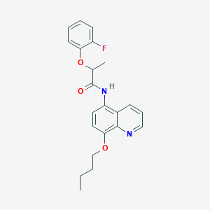molecular formula C22H23FN2O3 B11319793 N-(8-butoxyquinolin-5-yl)-2-(2-fluorophenoxy)propanamide 