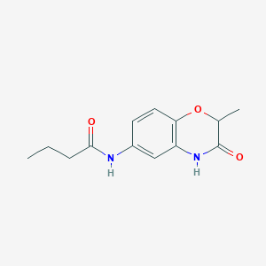 molecular formula C13H16N2O3 B11320107 N-(2-methyl-3-oxo-3,4-dihydro-2H-1,4-benzoxazin-6-yl)butanamide 