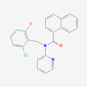 molecular formula C23H16ClFN2O B11320211 N-(2-chloro-6-fluorobenzyl)-N-(pyridin-2-yl)naphthalene-1-carboxamide 