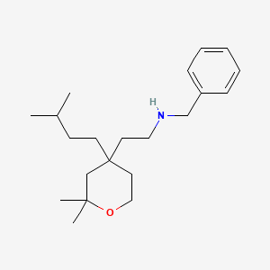 molecular formula C21H35NO B11320253 N-benzyl-2-[2,2-dimethyl-4-(3-methylbutyl)tetrahydro-2H-pyran-4-yl]ethanamine 