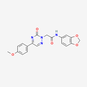 molecular formula C19H16N4O5 B11320279 N-(1,3-benzodioxol-5-yl)-2-[5-(4-methoxyphenyl)-3-oxo-1,2,4-triazin-2(3H)-yl]acetamide 