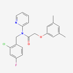 molecular formula C22H20ClFN2O2 B11320393 N-(2-chloro-4-fluorobenzyl)-2-(3,5-dimethylphenoxy)-N-(pyridin-2-yl)acetamide 