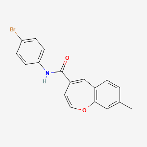 molecular formula C18H14BrNO2 B11320508 N-(4-bromophenyl)-8-methyl-1-benzoxepine-4-carboxamide 