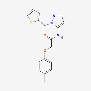 molecular formula C17H17N3O2S B11320548 2-(4-methylphenoxy)-N-[1-(thiophen-2-ylmethyl)-1H-pyrazol-5-yl]acetamide 