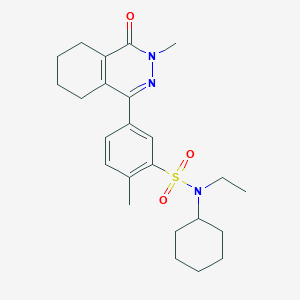 molecular formula C24H33N3O3S B11320556 N-cyclohexyl-N-ethyl-2-methyl-5-(3-methyl-4-oxo-3,4,5,6,7,8-hexahydrophthalazin-1-yl)benzenesulfonamide 