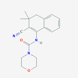 molecular formula C18H21N3O2 B11320576 N-(2-cyano-3,3-dimethyl-3,4-dihydronaphthalen-1-yl)morpholine-4-carboxamide 