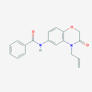 molecular formula C18H16N2O3 B11320593 N-[3-oxo-4-(prop-2-en-1-yl)-3,4-dihydro-2H-1,4-benzoxazin-6-yl]benzamide 