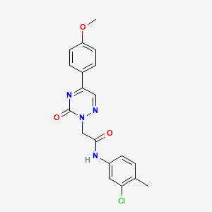 molecular formula C19H17ClN4O3 B11320606 N-(3-chloro-4-methylphenyl)-2-[5-(4-methoxyphenyl)-3-oxo-1,2,4-triazin-2(3H)-yl]acetamide 