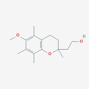 molecular formula C16H24O3 B011321 2-(2-Hydroxyethyl)-6-methoxy-2,5,7,8-tetramethylchroman CAS No. 106444-68-2