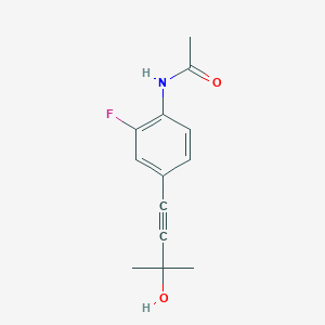 molecular formula C13H14FNO2 B113211 N-(2-Fluoro-4-(3-hydroxy-3-methylbut-1-yn-1-yl)phenyl)acetamide CAS No. 893642-00-7