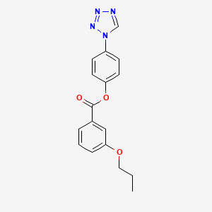 molecular formula C17H16N4O3 B11321135 4-(1H-tetrazol-1-yl)phenyl 3-propoxybenzoate 