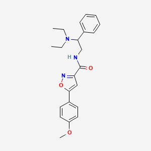 molecular formula C23H27N3O3 B11321212 N-[2-(diethylamino)-2-phenylethyl]-5-(4-methoxyphenyl)-1,2-oxazole-3-carboxamide 