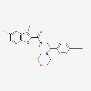 molecular formula C26H31ClN2O3 B11321282 N-[2-(4-tert-butylphenyl)-2-(morpholin-4-yl)ethyl]-5-chloro-3-methyl-1-benzofuran-2-carboxamide 