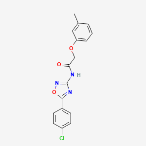 molecular formula C17H14ClN3O3 B11321357 N-[5-(4-chlorophenyl)-1,2,4-oxadiazol-3-yl]-2-(3-methylphenoxy)acetamide 