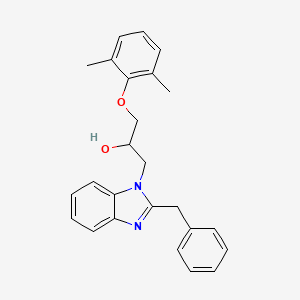molecular formula C25H26N2O2 B11321445 1-(2-benzyl-1H-benzimidazol-1-yl)-3-(2,6-dimethylphenoxy)propan-2-ol 