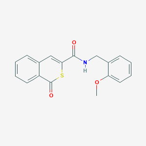 molecular formula C18H15NO3S B11321458 N-(2-methoxybenzyl)-1-oxo-1H-isothiochromene-3-carboxamide 