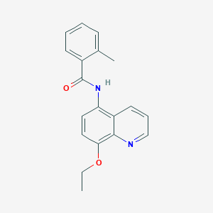 molecular formula C19H18N2O2 B11321486 N-(8-ethoxyquinolin-5-yl)-2-methylbenzamide 