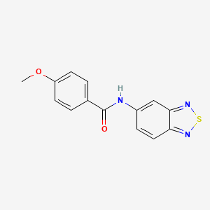 molecular formula C14H11N3O2S B11321624 N-(2,1,3-benzothiadiazol-5-yl)-4-methoxybenzamide 