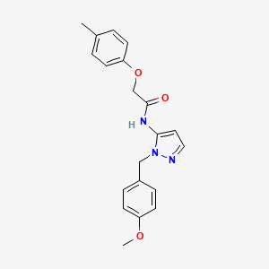 molecular formula C20H21N3O3 B11321708 N-[1-(4-methoxybenzyl)-1H-pyrazol-5-yl]-2-(4-methylphenoxy)acetamide 