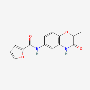 molecular formula C14H12N2O4 B11321746 N-(2-methyl-3-oxo-3,4-dihydro-2H-1,4-benzoxazin-6-yl)furan-2-carboxamide 