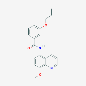 molecular formula C20H20N2O3 B11321799 N-(8-methoxyquinolin-5-yl)-3-propoxybenzamide 