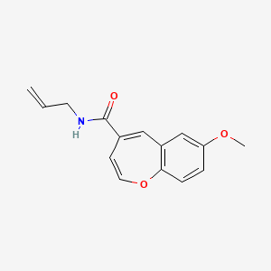 molecular formula C15H15NO3 B11321833 7-methoxy-N-(prop-2-en-1-yl)-1-benzoxepine-4-carboxamide 