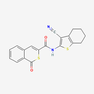 molecular formula C19H14N2O2S2 B11322132 N-(3-cyano-4,5,6,7-tetrahydro-1-benzothiophen-2-yl)-1-oxo-1H-isothiochromene-3-carboxamide 