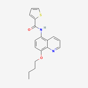 molecular formula C18H18N2O2S B11322248 N-(8-butoxyquinolin-5-yl)thiophene-2-carboxamide 