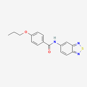 molecular formula C16H15N3O2S B11322254 N-(2,1,3-benzothiadiazol-5-yl)-4-propoxybenzamide 