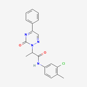molecular formula C19H17ClN4O2 B11322315 N-(3-chloro-4-methylphenyl)-2-(3-oxo-5-phenyl-1,2,4-triazin-2(3H)-yl)propanamide 