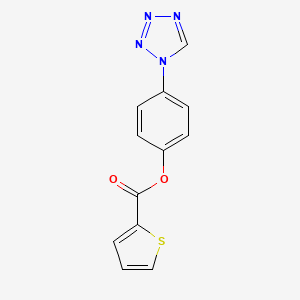 molecular formula C12H8N4O2S B11322621 4-(1H-tetrazol-1-yl)phenyl thiophene-2-carboxylate 