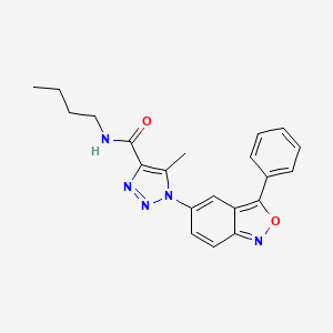 molecular formula C21H21N5O2 B11322867 N-butyl-5-methyl-1-(3-phenyl-2,1-benzoxazol-5-yl)-1H-1,2,3-triazole-4-carboxamide 