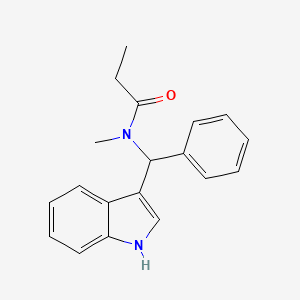molecular formula C19H20N2O B11322964 N-[1H-indol-3-yl(phenyl)methyl]-N-methylpropanamide 