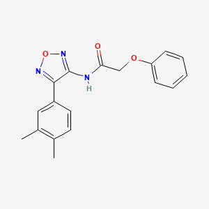 molecular formula C18H17N3O3 B11323325 N-[4-(3,4-dimethylphenyl)-1,2,5-oxadiazol-3-yl]-2-phenoxyacetamide 