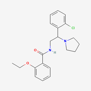 molecular formula C21H25ClN2O2 B11323425 N-[2-(2-chlorophenyl)-2-(pyrrolidin-1-yl)ethyl]-2-ethoxybenzamide 
