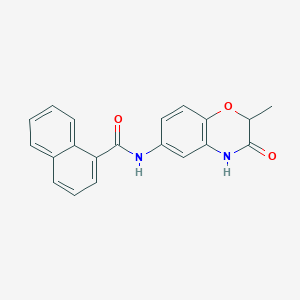 molecular formula C20H16N2O3 B11323438 N-(2-methyl-3-oxo-3,4-dihydro-2H-1,4-benzoxazin-6-yl)naphthalene-1-carboxamide 