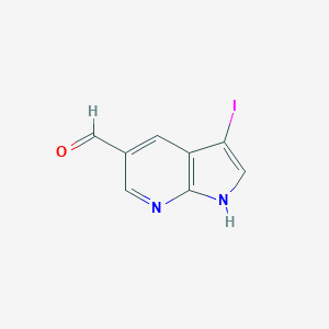 B113235 3-Iodo-1H-pyrrolo[2,3-b]pyridine-5-carbaldehyde CAS No. 900514-07-0