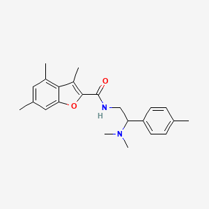 molecular formula C23H28N2O2 B11323537 N-[2-(dimethylamino)-2-(4-methylphenyl)ethyl]-3,4,6-trimethyl-1-benzofuran-2-carboxamide 