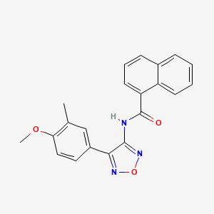 molecular formula C21H17N3O3 B11323546 N-[4-(4-methoxy-3-methylphenyl)-1,2,5-oxadiazol-3-yl]naphthalene-1-carboxamide 
