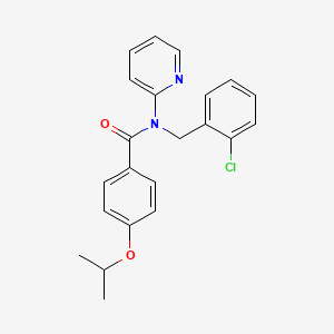 molecular formula C22H21ClN2O2 B11323571 N-(2-chlorobenzyl)-4-(propan-2-yloxy)-N-(pyridin-2-yl)benzamide 