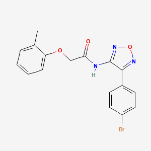 molecular formula C17H14BrN3O3 B11323670 N-[4-(4-bromophenyl)-1,2,5-oxadiazol-3-yl]-2-(2-methylphenoxy)acetamide 