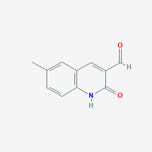 molecular formula C11H9NO2 B011324 6-Methyl-2-oxo-1,2-dihydroquinoline-3-carbaldehyde CAS No. 101382-53-0