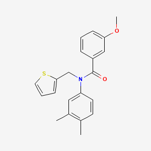 molecular formula C21H21NO2S B11324051 N-(3,4-dimethylphenyl)-3-methoxy-N-(thiophen-2-ylmethyl)benzamide 