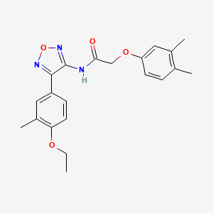 molecular formula C21H23N3O4 B11324187 2-(3,4-dimethylphenoxy)-N-[4-(4-ethoxy-3-methylphenyl)-1,2,5-oxadiazol-3-yl]acetamide 